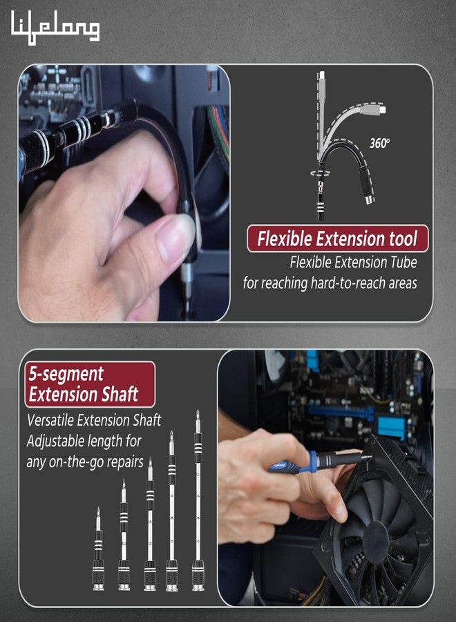 Lifelong 62 in 1 Magnetic Precision Screwdriver Set, Tool Kit for Home | Multipurpose - Furniture & Electronic Repair | Extendable & Flexible Shaft for Hard-to-Reach Places | Laptops, Phones (LLETK09) - Image 3